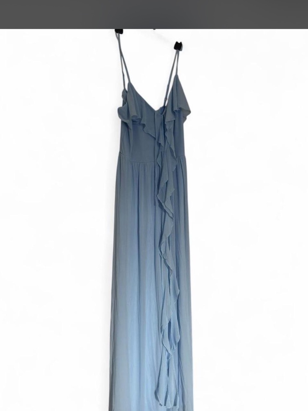 Light Blue Ruffled Maxi Dress - Women's